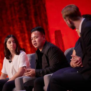 Young professional panelists on stage at NRF Foundation Student Program